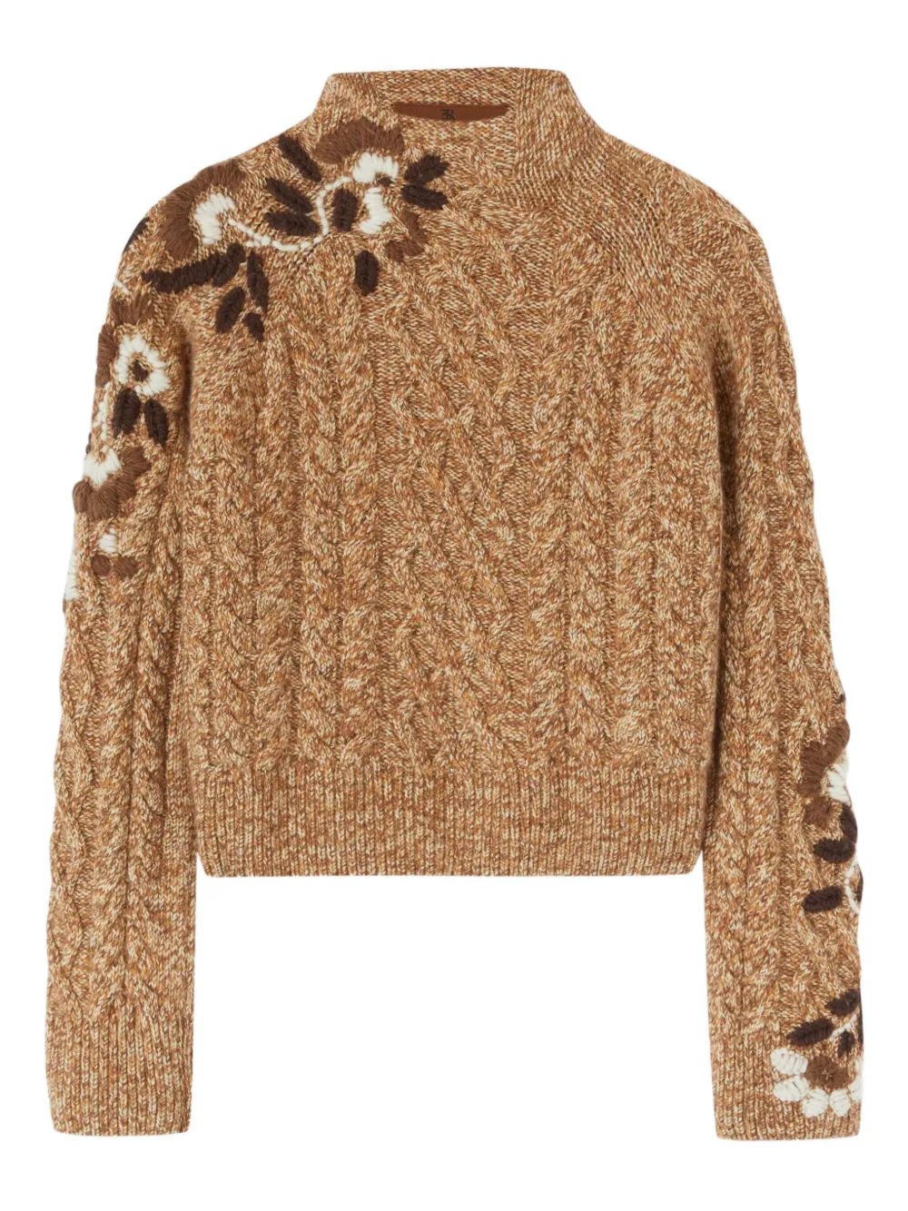 Свитер фактурной вязки с цветочной вышивкой Ermanno Scervino, нейтральный
Свитер фактурной вязки с цветочной вышивкой Ermanno Scervino, нейтральный