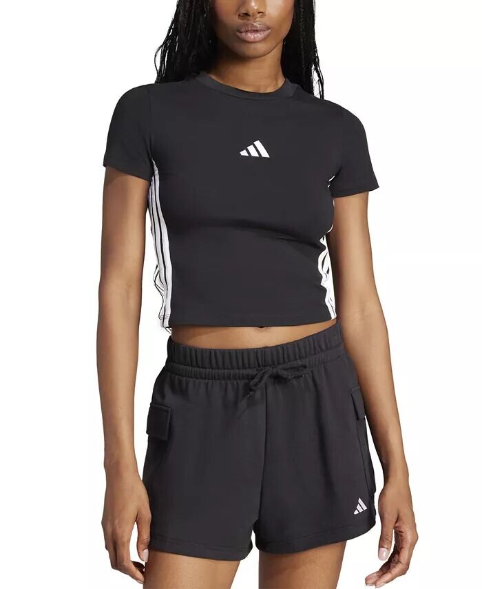 Женская футболка Essentials Slim-Fit с коротким рукавом для малышей adidas, черный
Женская футболка Essentials Slim-Fit с коротким рукавом для малышей adidas, черный