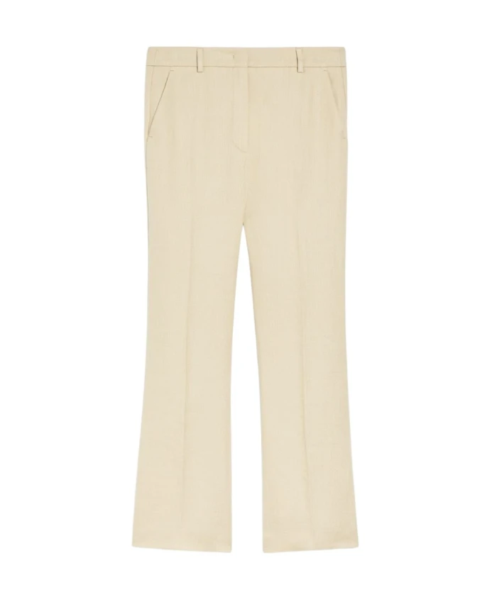 Укороченные брюки из смесовой льняной ткани с карманами. Weekend Max Mara, бежевый
Укороченные брюки из смесовой льняной ткани с карманами. Weekend Max Mara, бежевый
