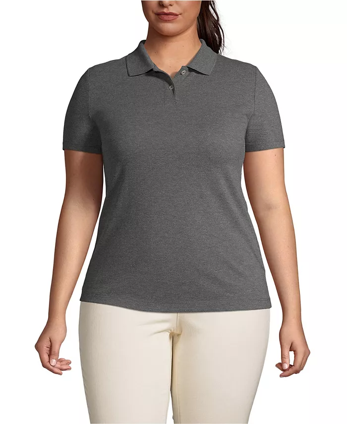 Рубашка-поло большого размера с коротким рукавом и сетчатым верхом Lands' End, серый
Рубашка-поло большого размера с коротким рукавом и сетчатым верхом Lands' End, серый