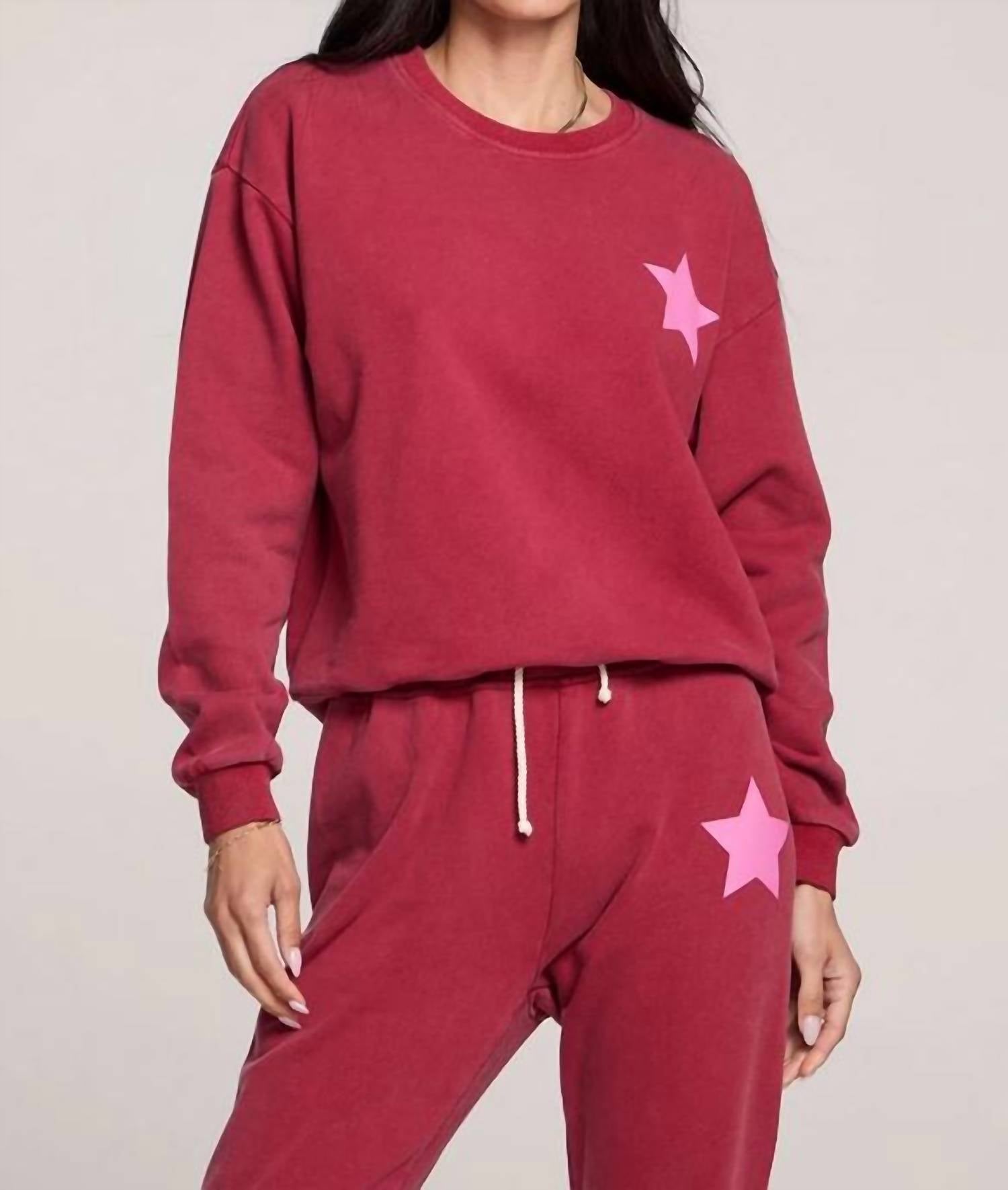 Перри Стар пуловер в малиновом цвете Saltwater Luxe
Перри Стар пуловер в малиновом цвете Saltwater Luxe