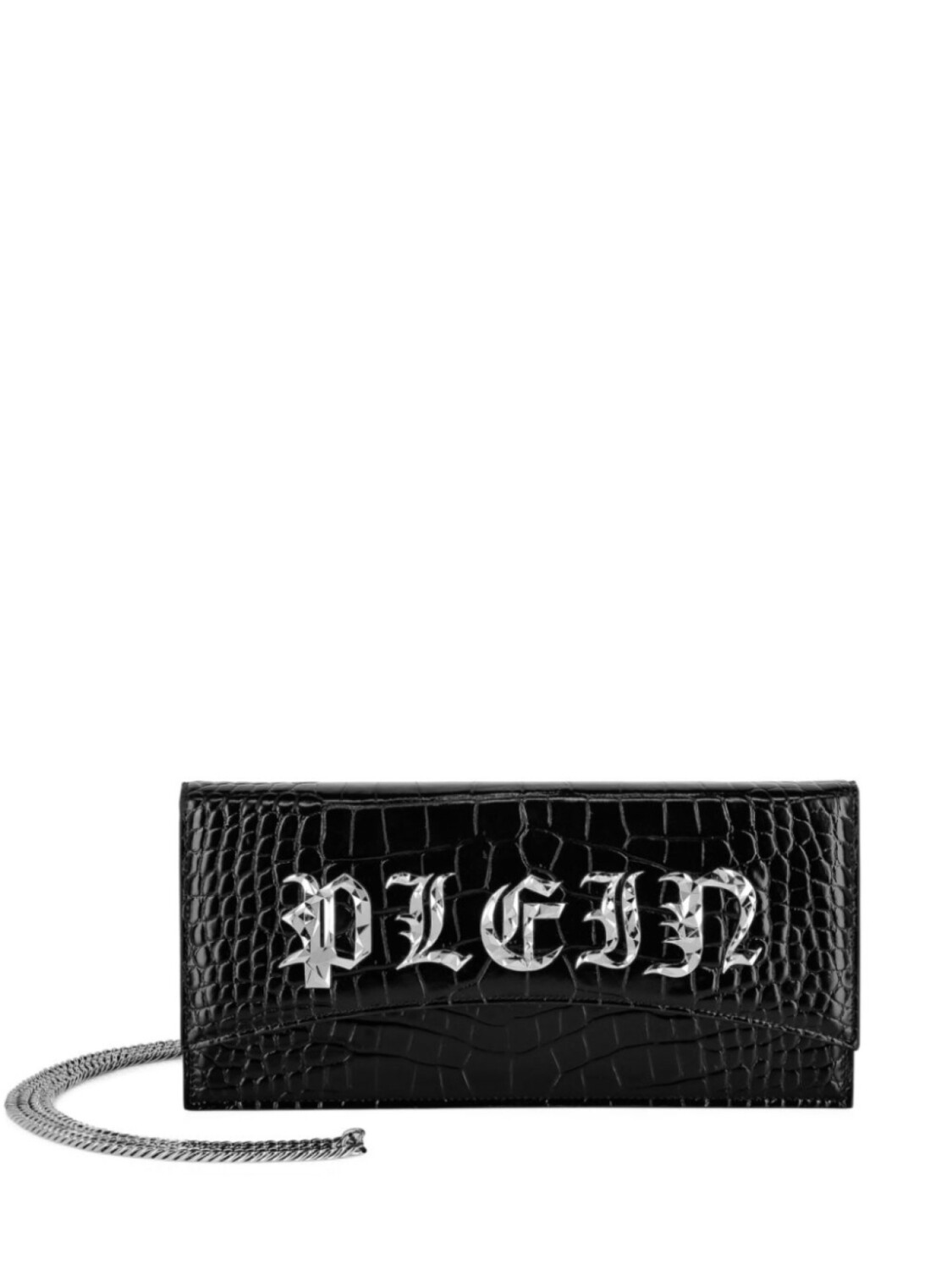 Philipp Plein клатч Gothic Plein с тиснением под кожу крокодила, черный
Philipp Plein клатч Gothic Plein с тиснением под кожу крокодила, черный