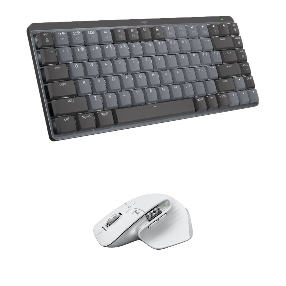 Комплект из беспроводной клавиатуры Logitech MX Mechanical Mini и мыши MX Master 3S (тактильные бесшумные переключатели, светло-серый)
Комплект из беспроводной клавиатуры Logitech MX Mechanical Mini и мыши MX Master 3S (тактильные бесшумные переключатели, светло-серый)
