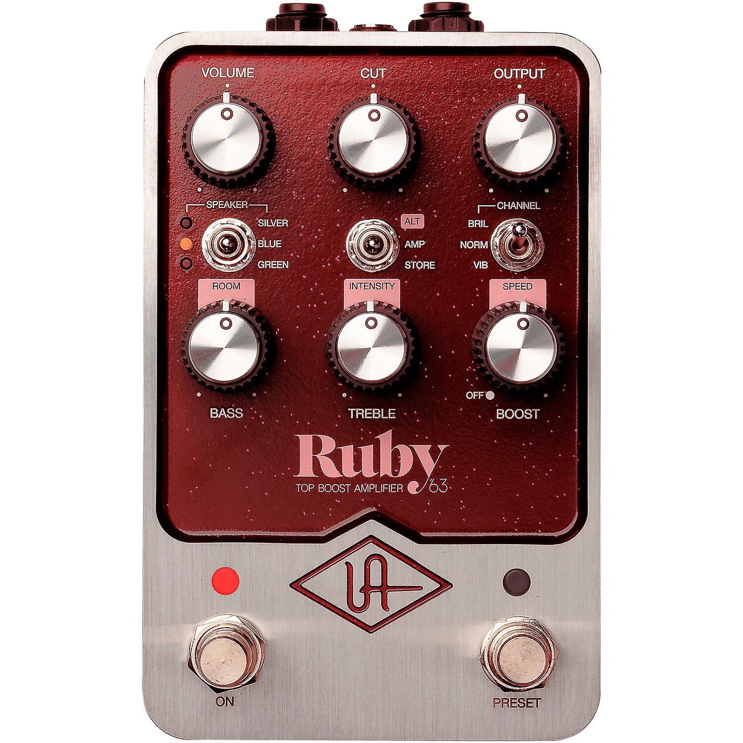 Усилитель эффектов Universal Audio UAFX Ruby '63 Top Boost, темно-бордовый
Усилитель эффектов Universal Audio UAFX Ruby '63 Top Boost, темно-бордовый