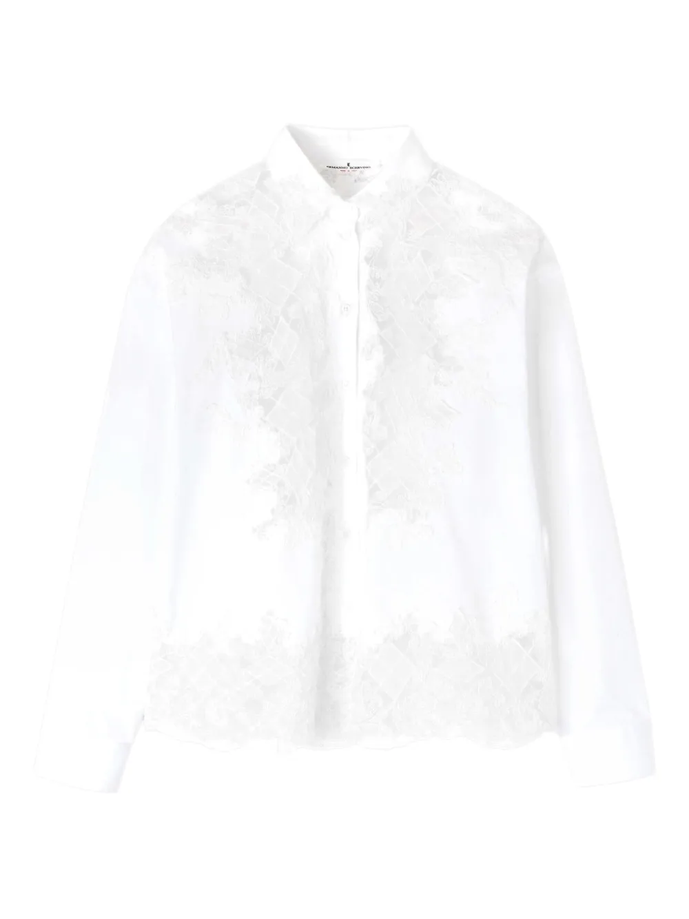 Рубашка из хлопка с кружевными вставками Ermanno Scervino, белый
Рубашка из хлопка с кружевными вставками Ermanno Scervino, белый