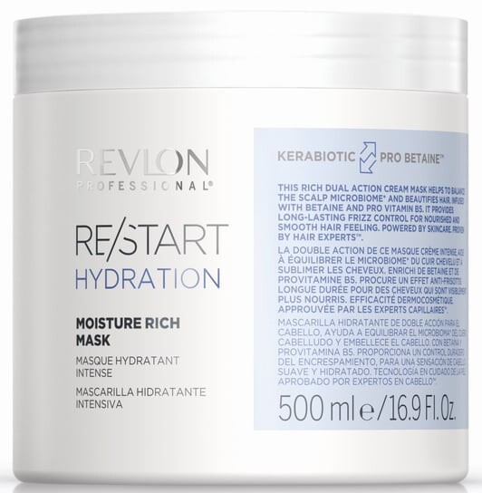 Насыщенная увлажняющая маска 500 мл REVLON RESTART, Revlon Professional
Насыщенная увлажняющая маска 500 мл REVLON RESTART, Revlon Professional