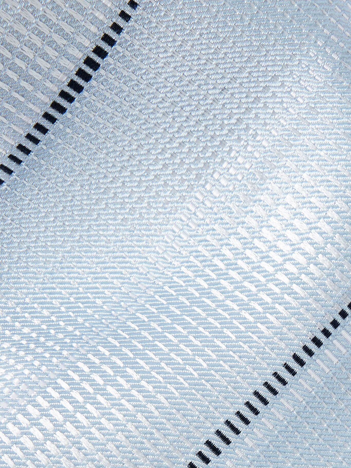 Галстук из полосатого шелка и жаккарда шириной 8,5 см MR P., синий 
Галстук из полосатого шелка и жаккарда шириной 8,5 см MR P., синий