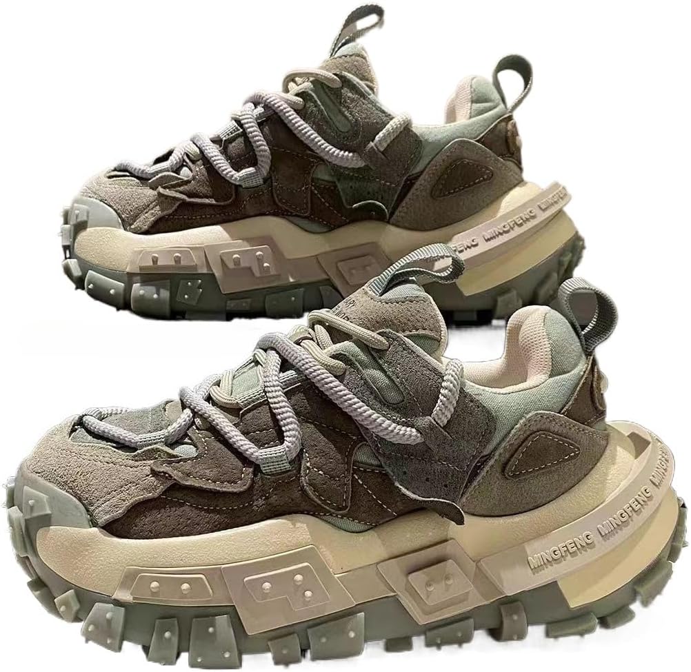 Мужские массивные кроссовки Y2K из замши и сетки с высоким каблуком 5 см, идеальные для активного отдыха, повседневной носки и городского стиля Zixcplaz, зеленый
Мужские массивные кроссовки Y2K из замши и сетки с высоким каблуком 5 см, идеальные для активного отдыха, повседневной носки и городского стиля Zixcplaz, зеленый