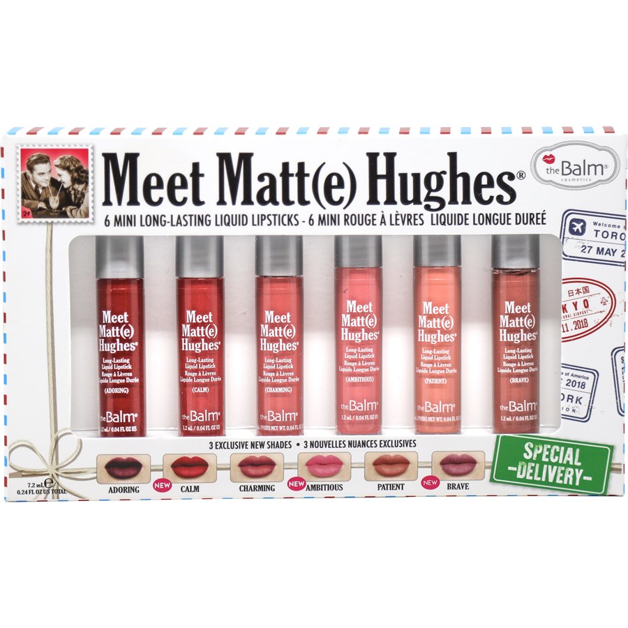 Помада The Balm MeetMatteHughes Special Delivery, Adoring 1,2 ml + Calm 1,2 ml + Charming 1,2 ml + Ambitious 1,2 ml + Patient 1,2 ml + Brave 1,2 ml / 6 x 1,2 ml
Помада The Balm MeetMatteHughes Special Delivery, Adoring 1,2 ml + Calm 1,2 ml + Charming 1,2 ml + Ambitious 1,2 ml + Patient 1,2 ml + Brave 1,2 ml / 6 x 1,2 ml
