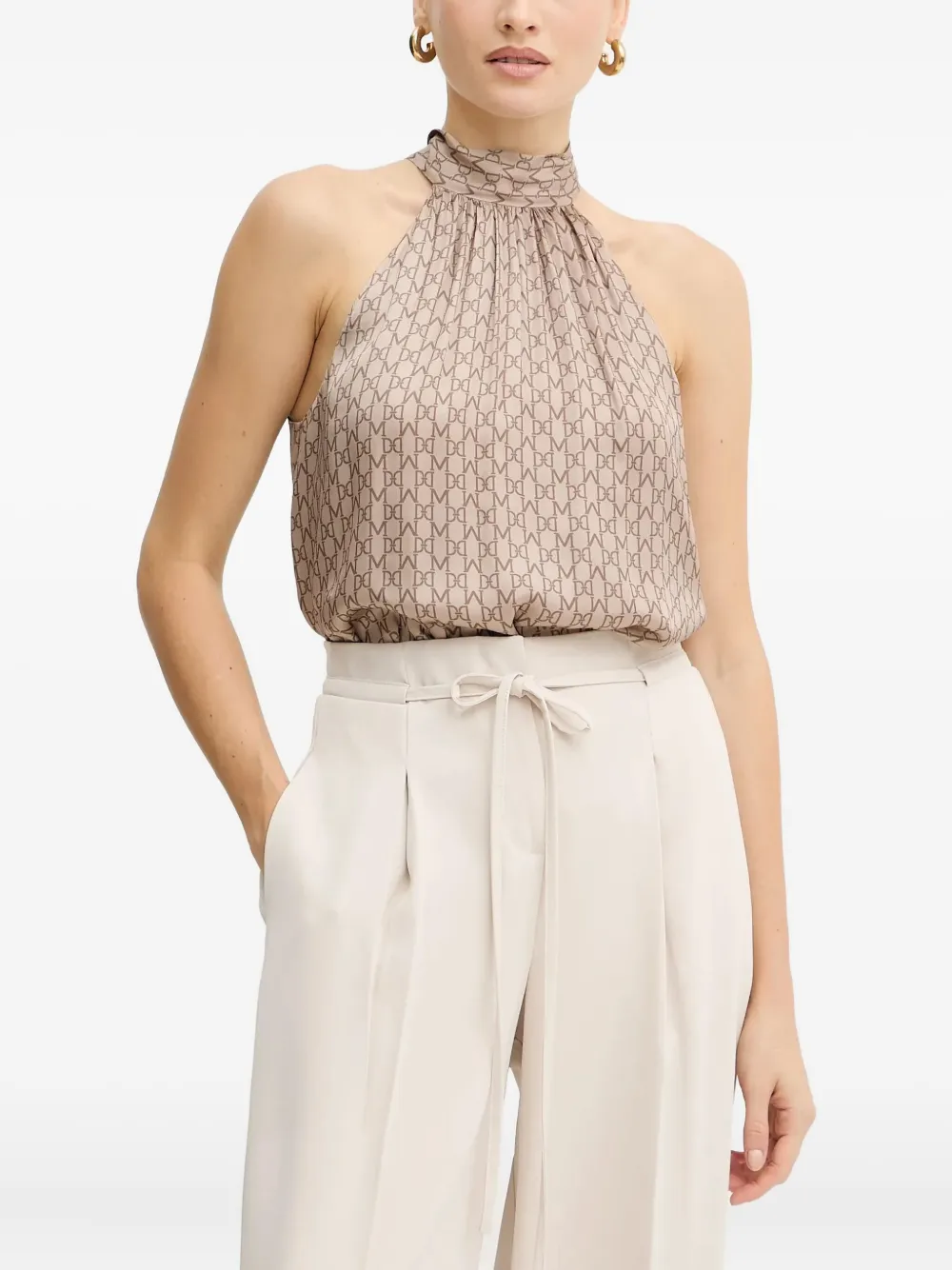 Топ с вырезом халтер и монограммой Marciano, нейтральный
Топ с вырезом халтер и монограммой Marciano, нейтральный