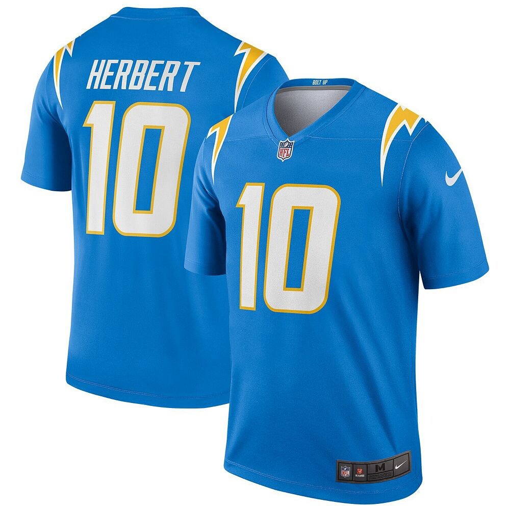 Мужские джерси Nike Justin Herbert Powder Blue Los Angeles Chargers Legend, цвет Chg Light
Мужские джерси Nike Justin Herbert Powder Blue Los Angeles Chargers Legend, цвет Chg Light