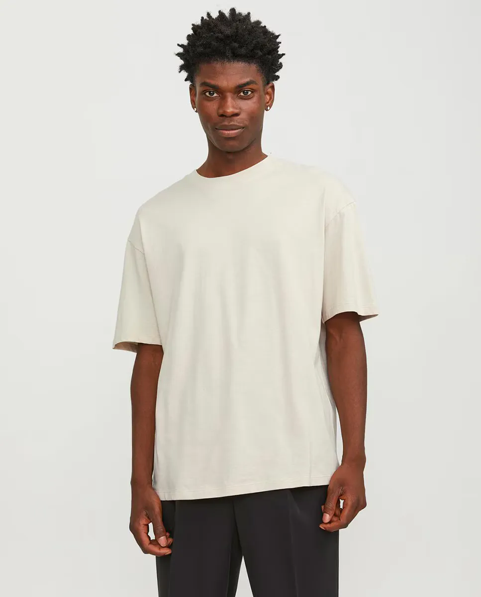 Мужская однотонная футболка с круглым вырезом и короткими рукавами Jack & Jones, бежевый
Мужская однотонная футболка с круглым вырезом и короткими рукавами Jack & Jones, бежевый