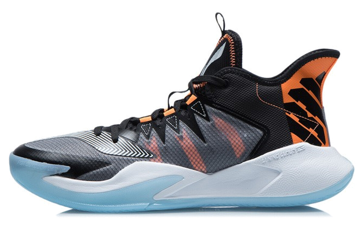 Баскетбольные кроссовки Storm 2021 для мужчин, средний верх, черный/белый/оранжевый Lining 
Баскетбольные кроссовки Storm 2021 для мужчин, средний верх, черный/белый/оранжевый Lining