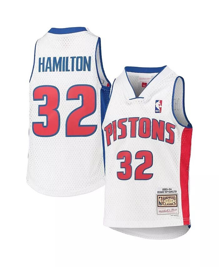 Джерси Big Boys Richard Hamilton White Detroit Pistons 2003-04 Hardwood Classics Swingman Mitchell & Ness
Джерси Big Boys Richard Hamilton White Detroit Pistons 2003-04 Hardwood Classics Swingman Mitchell & Ness