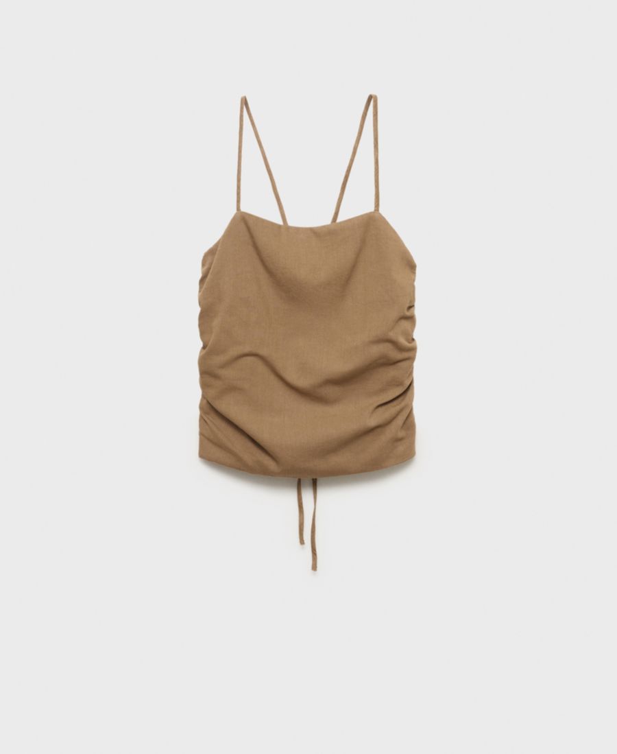 Женская хлопковая блузка с открытой спиной MANGO, Sand
Женская хлопковая блузка с открытой спиной MANGO, Sand