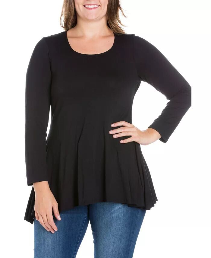 Женская туника больших размеров Poised Swing Top 24seven Comfort Apparel, черный
Женская туника больших размеров Poised Swing Top 24seven Comfort Apparel, черный