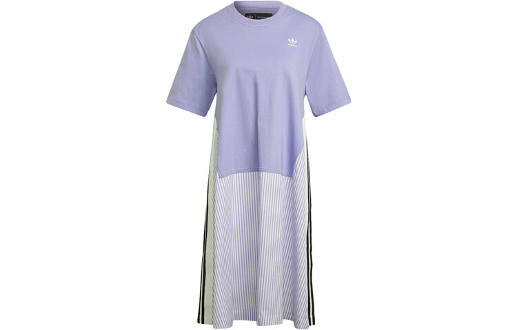 Платье-рубашка свободного кроя с круглым вырезом, фиолетовое Adidas Originals
Платье-рубашка свободного кроя с круглым вырезом, фиолетовое Adidas Originals