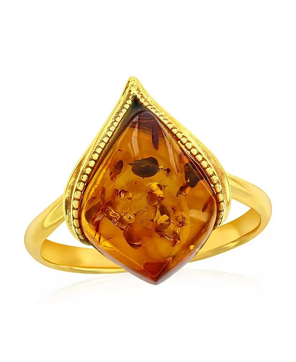 Кольцо из стерлингового серебра с янтарным маркизом, позолоченное Caribbean Treasures, amber
Кольцо из стерлингового серебра с янтарным маркизом, позолоченное Caribbean Treasures, amber
