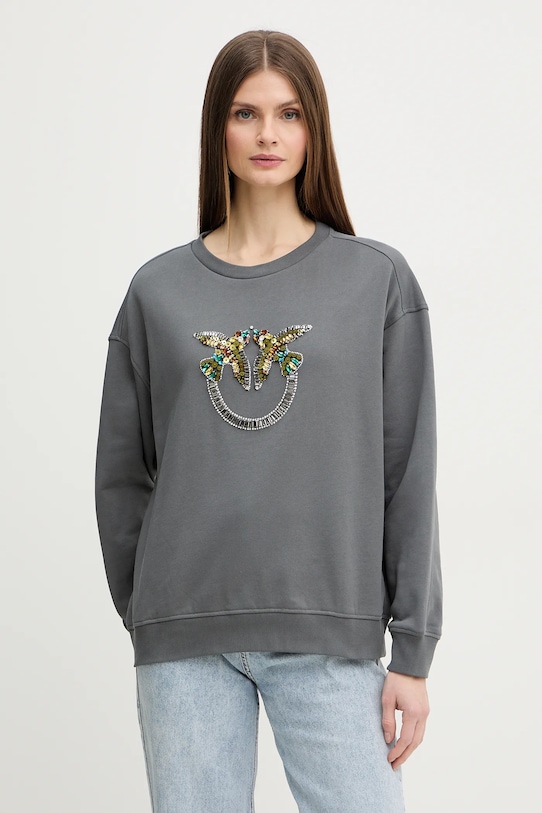 Хлопковая толстовка Pinko, серый
Хлопковая толстовка Pinko, серый