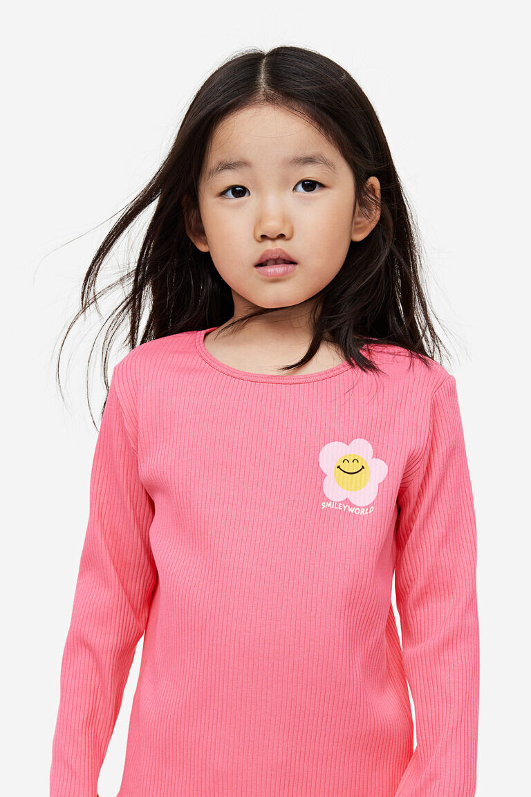 Топ с длинными рукавами и принтом H&M, розовый
Топ с длинными рукавами и принтом H&M, розовый