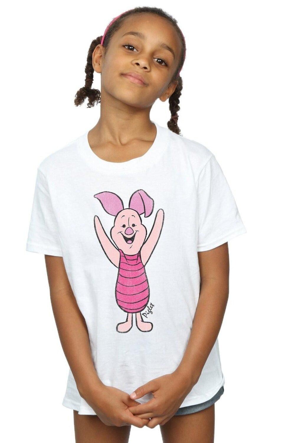 Классическая хлопковая футболка с поросенком Winnie The Pooh, белый
Классическая хлопковая футболка с поросенком Winnie The Pooh, белый