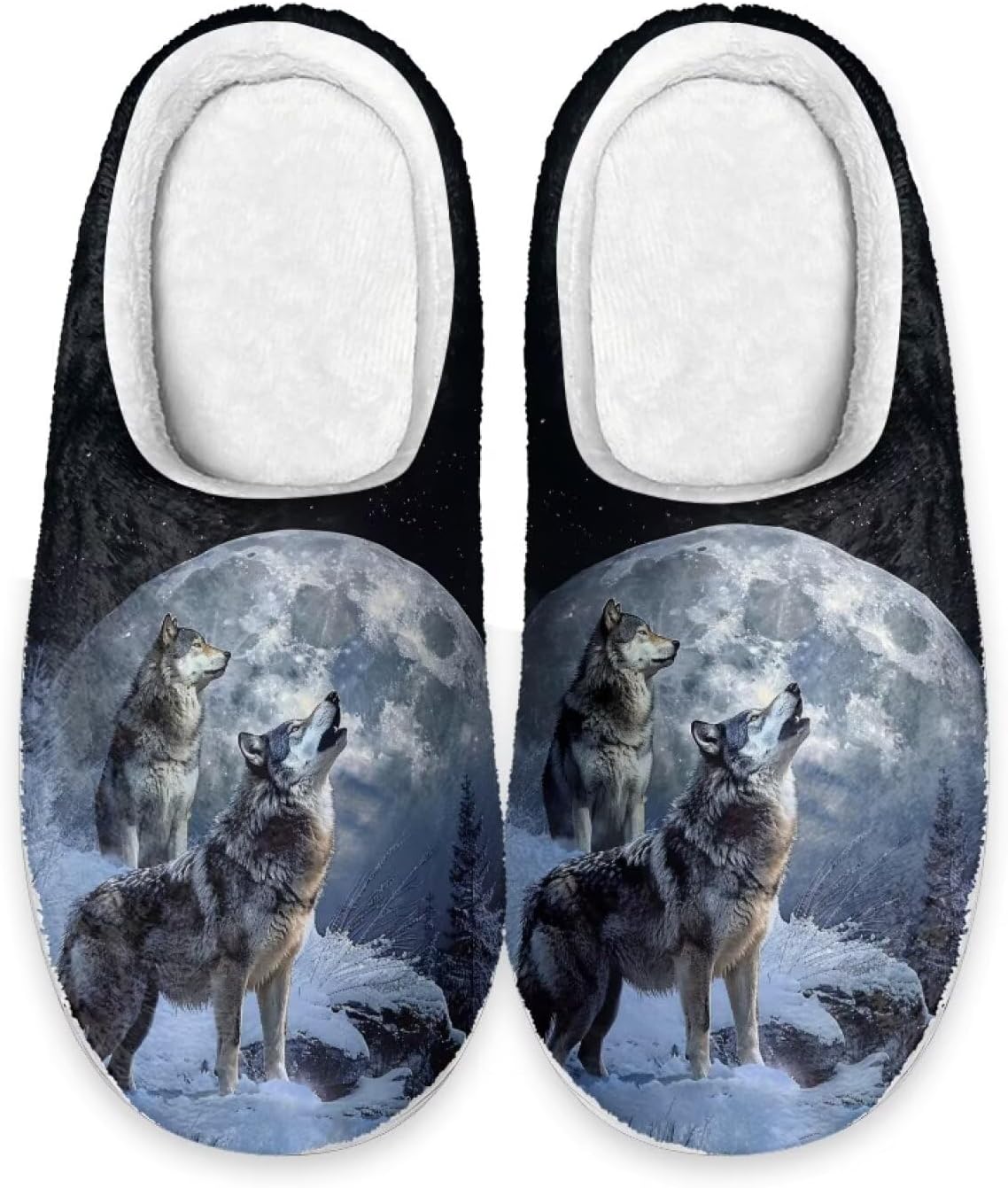 Тапочки Xpyiqun для мужчин и женщин, зимние теплые домашние тапочки, нескользящие, мягкие и уютные, Wolf Moon
Тапочки Xpyiqun для мужчин и женщин, зимние теплые домашние тапочки, нескользящие, мягкие и уютные, Wolf Moon
