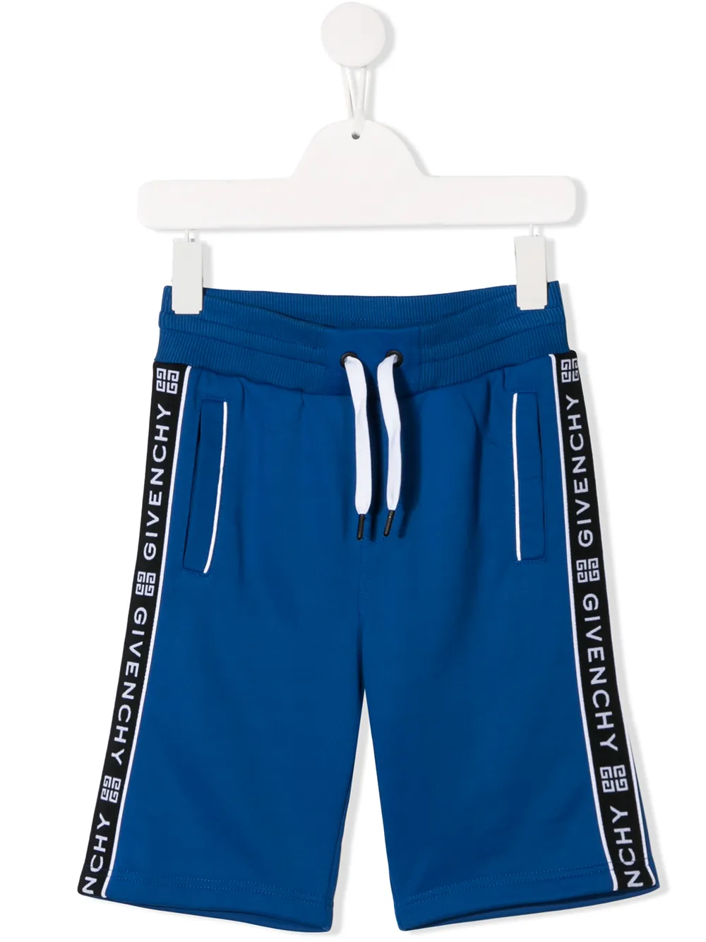 Шорты с кулиской и логотипом Givenchy Kids, синий 
Шорты с кулиской и логотипом Givenchy Kids, синий