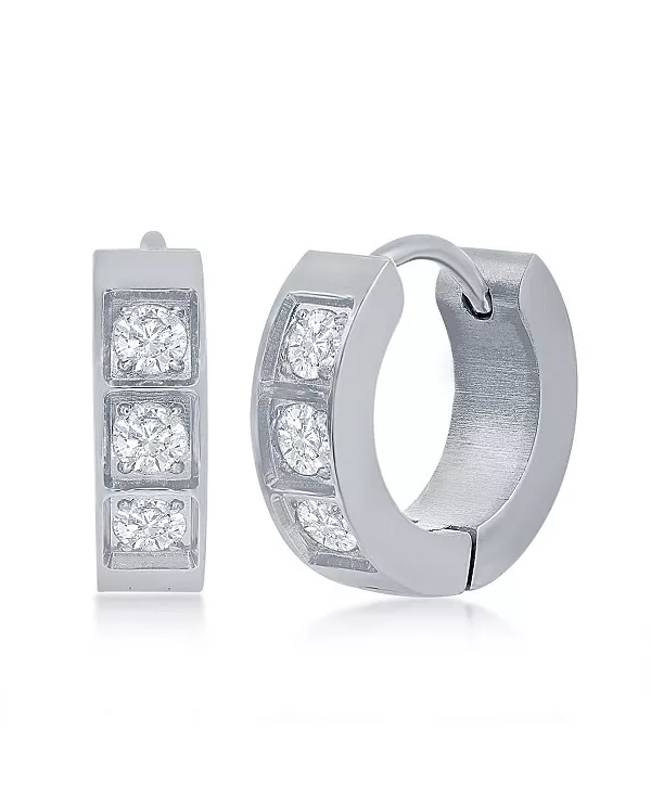 Серьги-Кольца Huggie Hoops из нержавеющей стали диаметром 13 мм с фианитами Metallo, silver
Серьги-Кольца Huggie Hoops из нержавеющей стали диаметром 13 мм с фианитами Metallo, silver