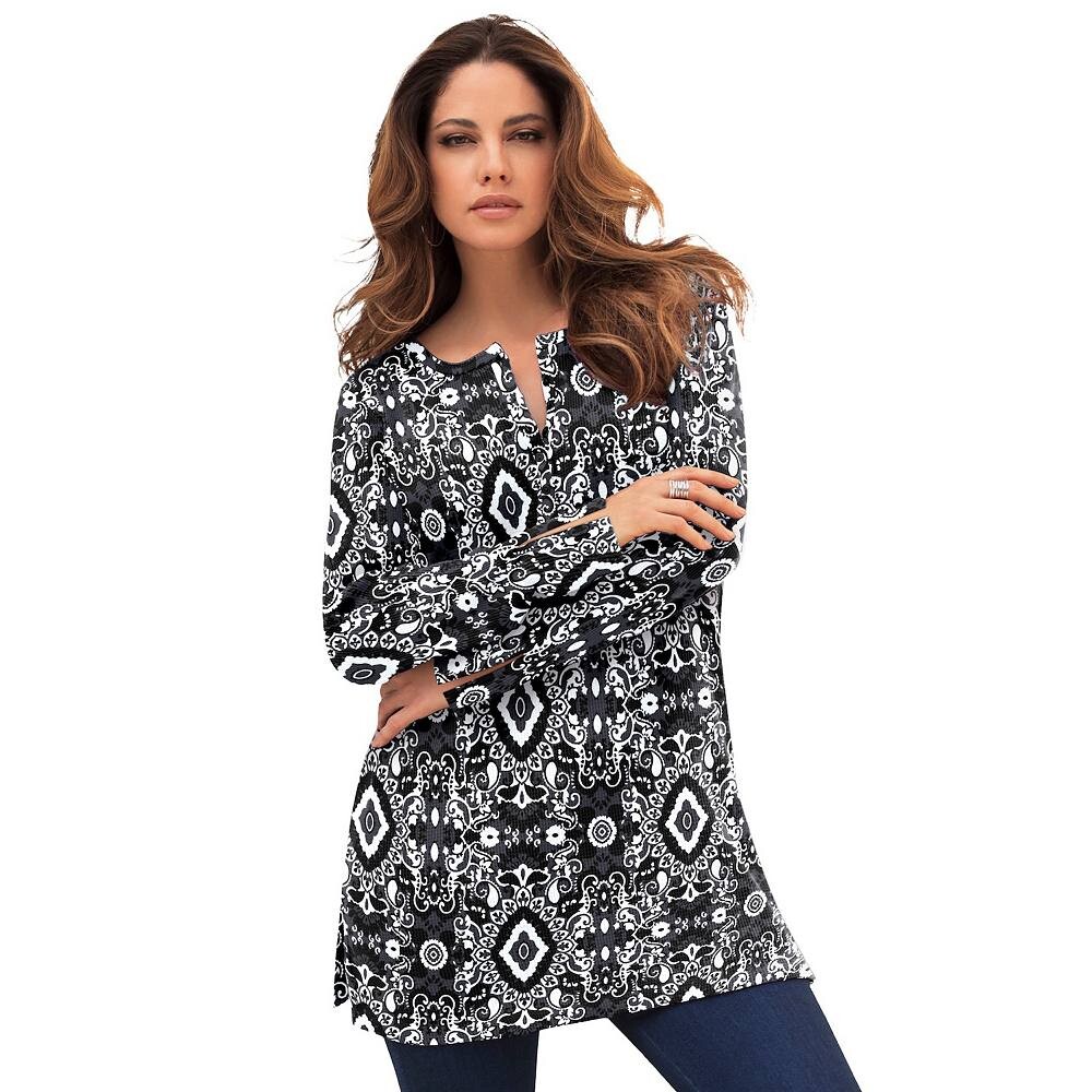 Женская термотуника больших размеров Roaman's Henley, цвет Black Floral Medallion
Женская термотуника больших размеров Roaman's Henley, цвет Black Floral Medallion