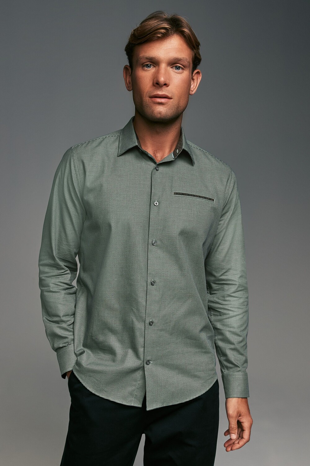 Рубашка деловая из 100% хлопка с отделкой Next, зеленый
Рубашка деловая из 100% хлопка с отделкой Next, зеленый