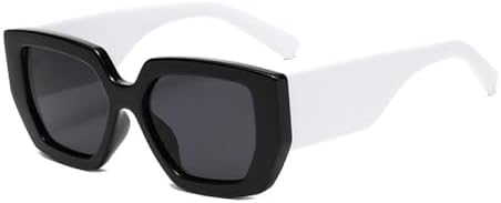 Винтажные квадратные солнцезащитные очки для женщин и мужчин, с широкими дужками и крупной оправой, черные и зеленые, с защитой от УФ-излучения UV400 MTZJH, Black White
Винтажные квадратные солнцезащитные очки для женщин и мужчин, с широкими дужками и крупной оправой, черные и зеленые, с защитой от УФ-излучения UV400 MTZJH, Black White