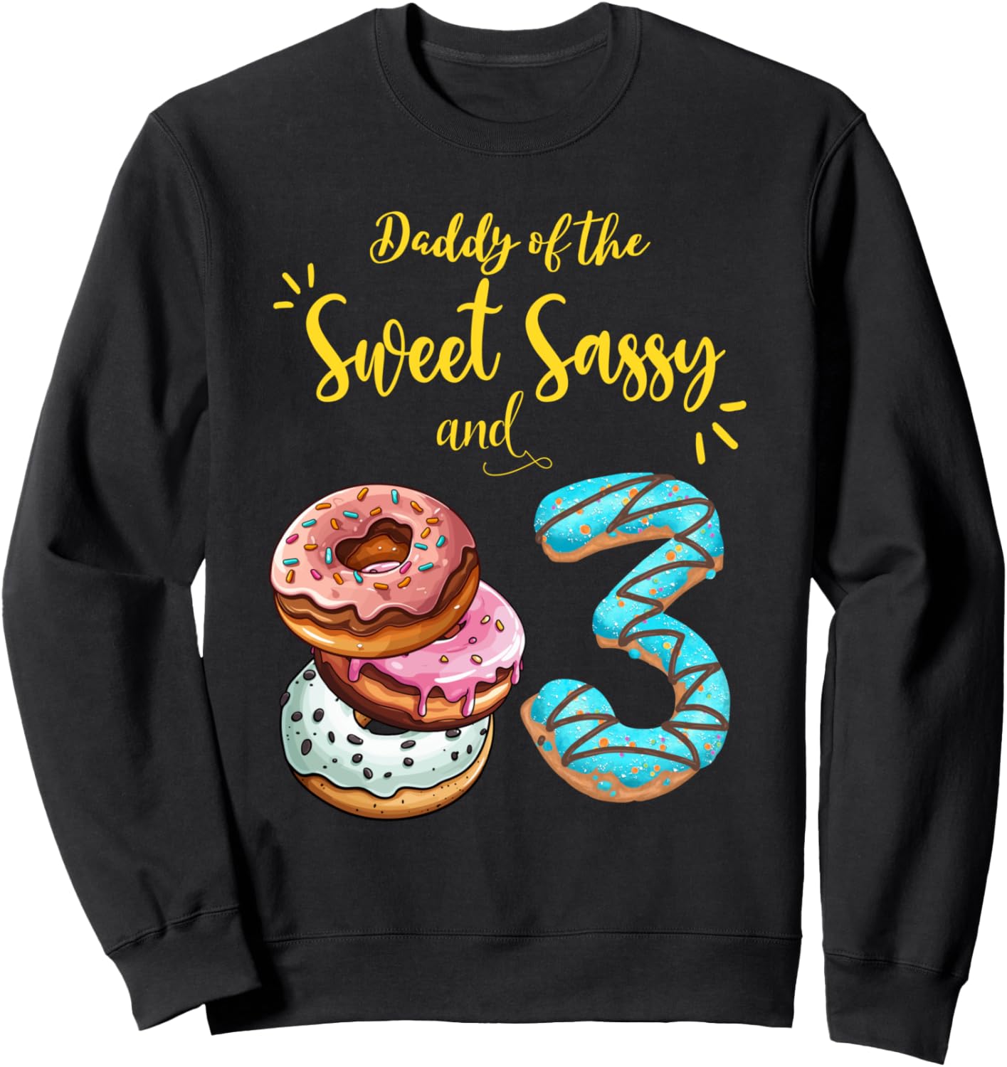 Толстовка для вечеринки в честь 3-летия в стиле Папа Сладкой Дерзости и 3 Пончиков Family Look Donuts Theme Party Decorations Gifts, черный
Толстовка для вечеринки в честь 3-летия в стиле Папа Сладкой Дерзости и 3 Пончиков Family Look Donuts Theme Party Decorations Gifts, черный