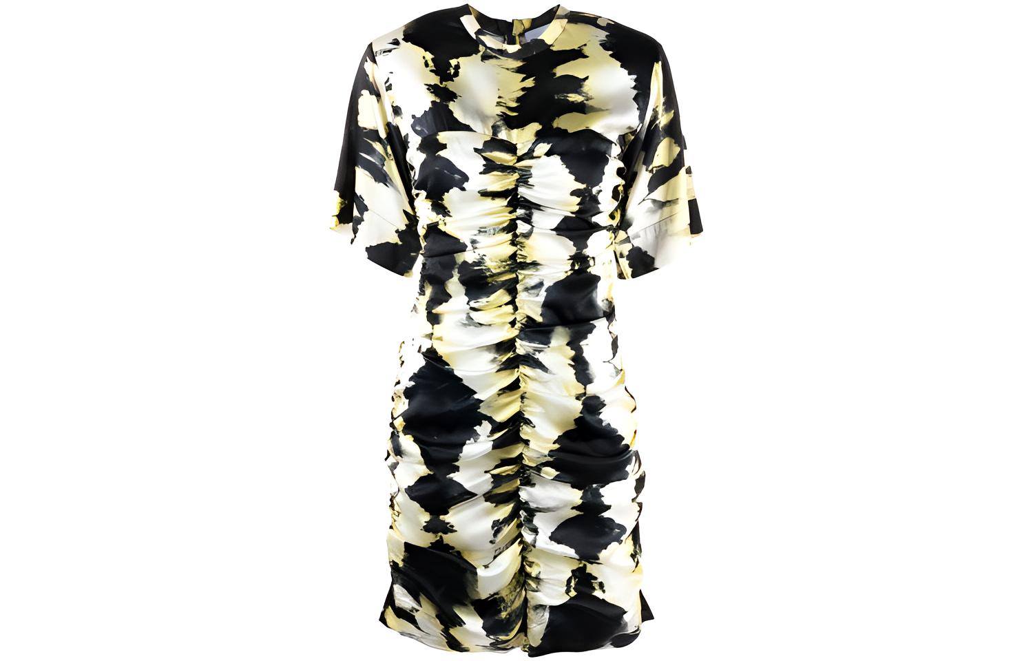 Ganni Женское платье с короткими рукавами, желтое, с круглым вырезом
Ganni Женское платье с короткими рукавами, желтое, с круглым вырезом