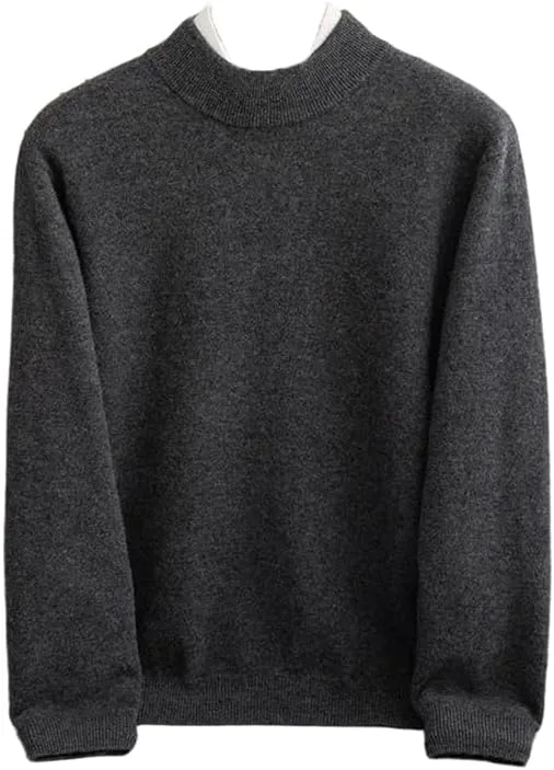 Мужской свитер из 100% шерсти с полувысоким воротником
Мужской свитер из 100% шерсти с полувысоким воротником