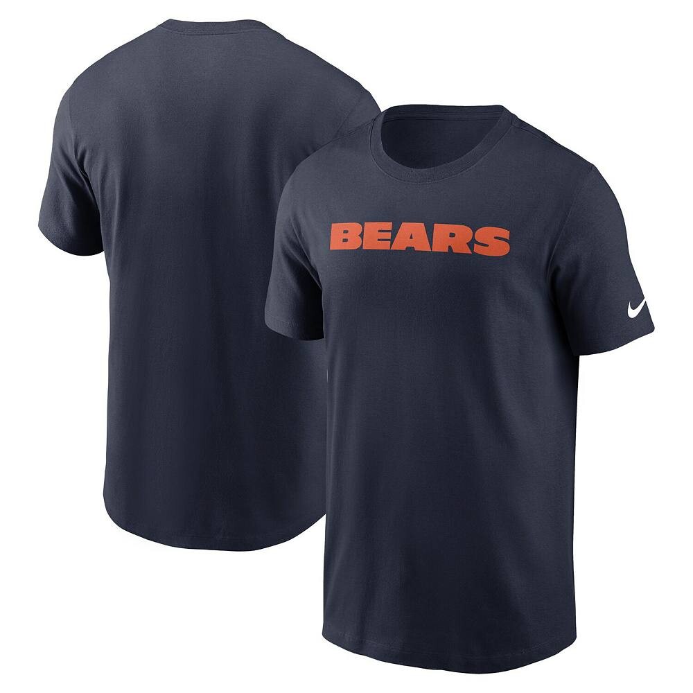 Мужская темно-синяя футболка Nike Chicago Bears Primetime Wordmark Essential, цвет Brs Navy
Мужская темно-синяя футболка Nike Chicago Bears Primetime Wordmark Essential, цвет Brs Navy