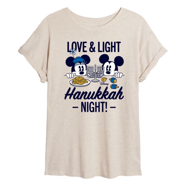 Футболка большого размера с изображением Микки и Минни Маус для младшеклассников, светлая, с Ханукой Disney, бежевый 
Футболка большого размера с изображением Микки и Минни Маус для младшеклассников, светлая, с Ханукой Disney, бежевый