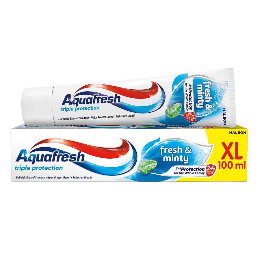 Aquafresh, Triple Protection, Fresh & Minty, зубная паста, 100 мл
Aquafresh, Triple Protection, Fresh & Minty, зубная паста, 100 мл