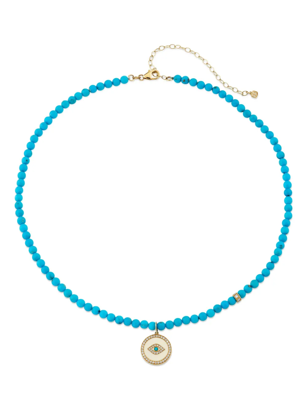 Колье Evil Eye из желтого золота с бриллиантами и бирюзой Sydney Evan, золотой
Колье Evil Eye из желтого золота с бриллиантами и бирюзой Sydney Evan, золотой