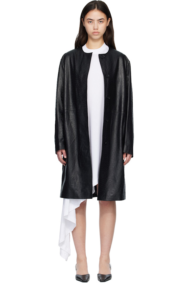 Пальто Yari из кожи, имитирующей кожу страуса Loulou De Saison, черный
Пальто Yari из кожи, имитирующей кожу страуса Loulou De Saison, черный