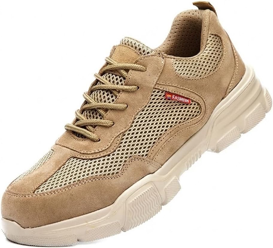 Мужские кроссовки с стальными носками, низкие, с защитой от проколов, кожаные, дышащая сетка, бежевые, для промышленного и механического производства, размер США Flowergirr
Мужские кроссовки с стальными носками, низкие, с защитой от проколов, кожаные, дышащая сетка, бежевые, для промышленного и механического производства, размер США Flowergirr