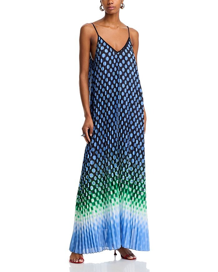 Платье макси с глубоким V-образным вырезом и плиссировкой Essentiel Antwerp, синий
Платье макси с глубоким V-образным вырезом и плиссировкой Essentiel Antwerp, синий