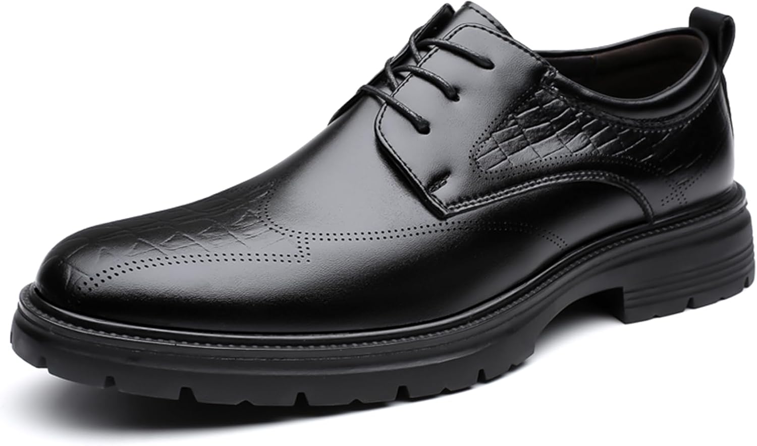 Мужские классические современные кожаные туфли-оксфорды на шнуровке с толстой подошвой, увеличивающей рост, подходящие для церкви, вечерних мероприятий и офиса Igzbibg, черный
Мужские классические современные кожаные туфли-оксфорды на шнуровке с толстой подошвой, увеличивающей рост, подходящие для церкви, вечерних мероприятий и офиса Igzbibg, черный