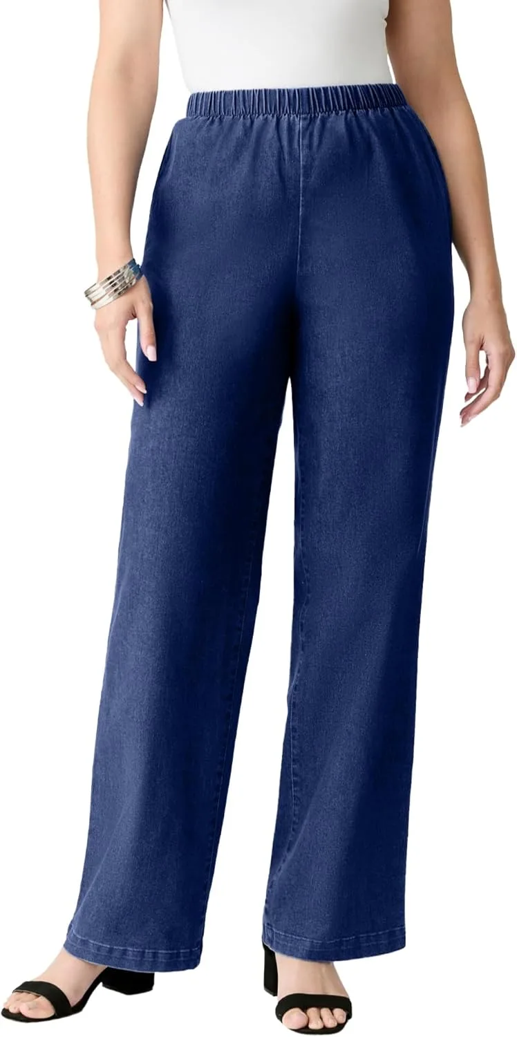 Roaman's Женские джинсы Plus Size Comfort Stretch Wide Leg
Roaman's Женские джинсы Plus Size Comfort Stretch Wide Leg