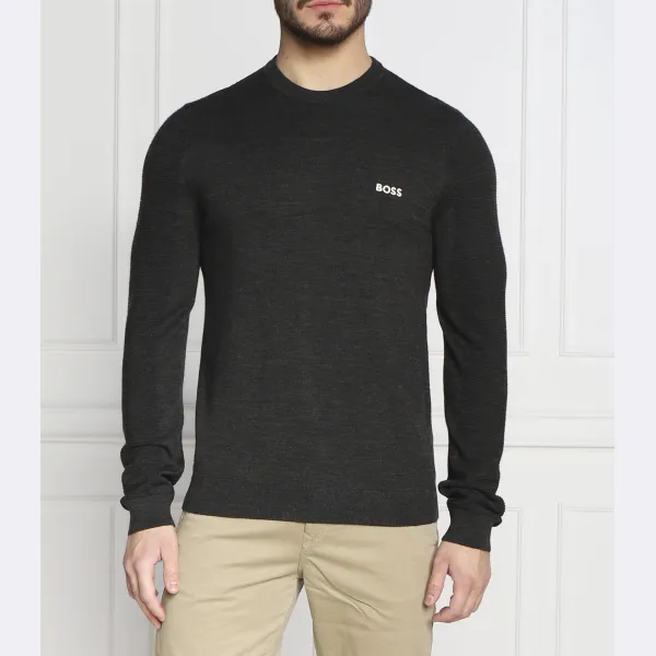 Шерстяной свитер Romar стандартного кроя Boss, серый
Шерстяной свитер Romar стандартного кроя Boss, серый