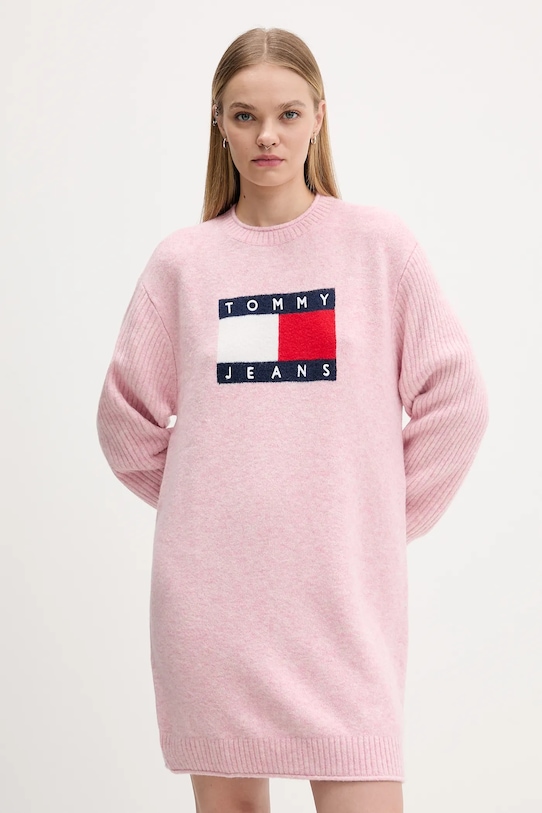 Платье из смесовой шерсти Tommy Jeans, розовый
Платье из смесовой шерсти Tommy Jeans, розовый