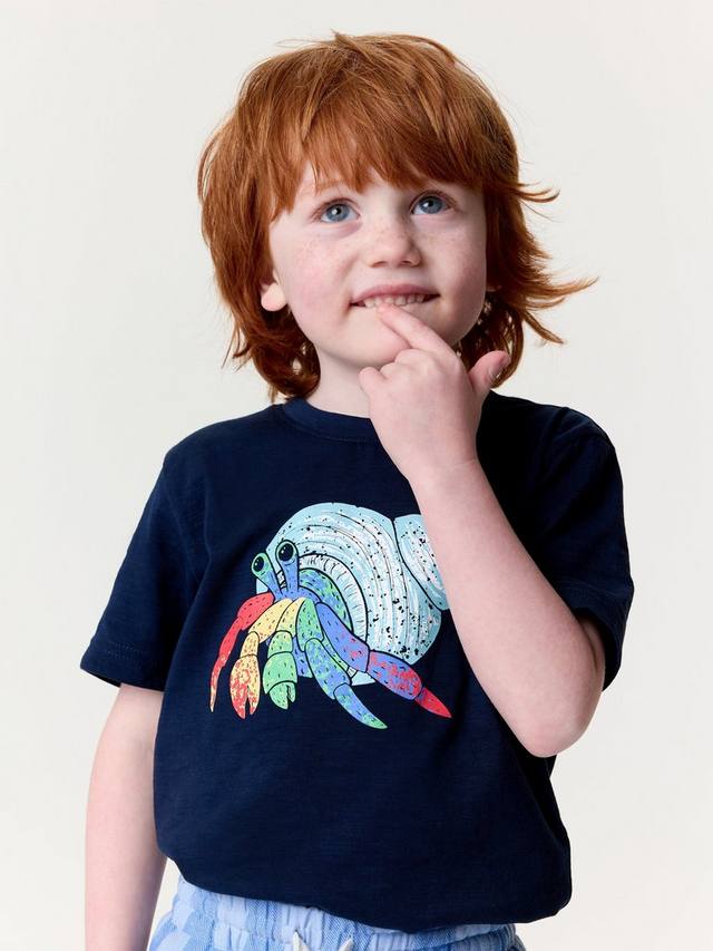 Детская хлопковая футболка с коротким рукавом и принтом краба Crew Clothing, Navy/Multi
Детская хлопковая футболка с коротким рукавом и принтом краба Crew Clothing, Navy/Multi