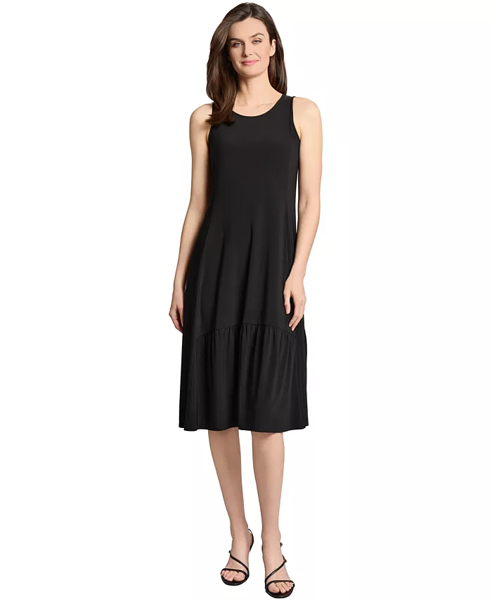 Женское платье-майка с круглым вырезом и рюшами по подолу Jones New York, черный
Женское платье-майка с круглым вырезом и рюшами по подолу Jones New York, черный
