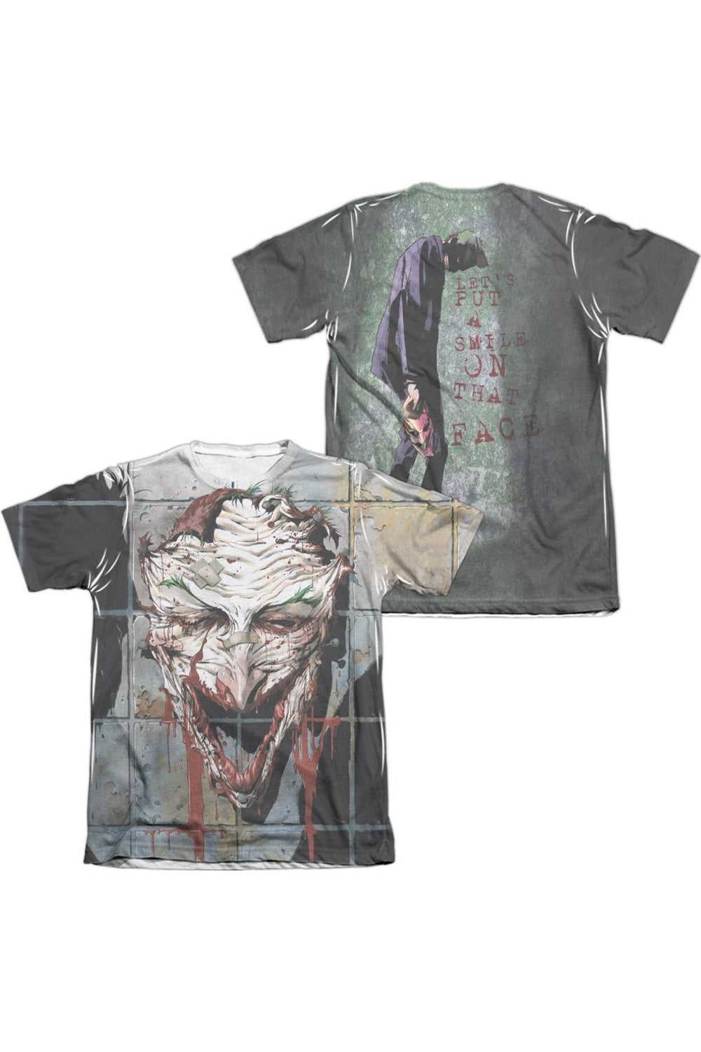 Футболка с коротким рукавом из полиэстера/хлопка для взрослых с принтом «Улыбка Бэтмена» (спереди/сзади) Gildan, белый
Футболка с коротким рукавом из полиэстера/хлопка для взрослых с принтом «Улыбка Бэтмена» (спереди/сзади) Gildan, белый