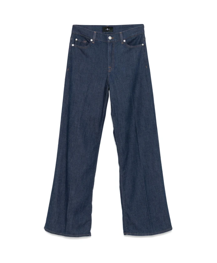 Синие джинсы прямого кроя с застежкой-молнией 7 For All Mankind, синий
Синие джинсы прямого кроя с застежкой-молнией 7 For All Mankind, синий