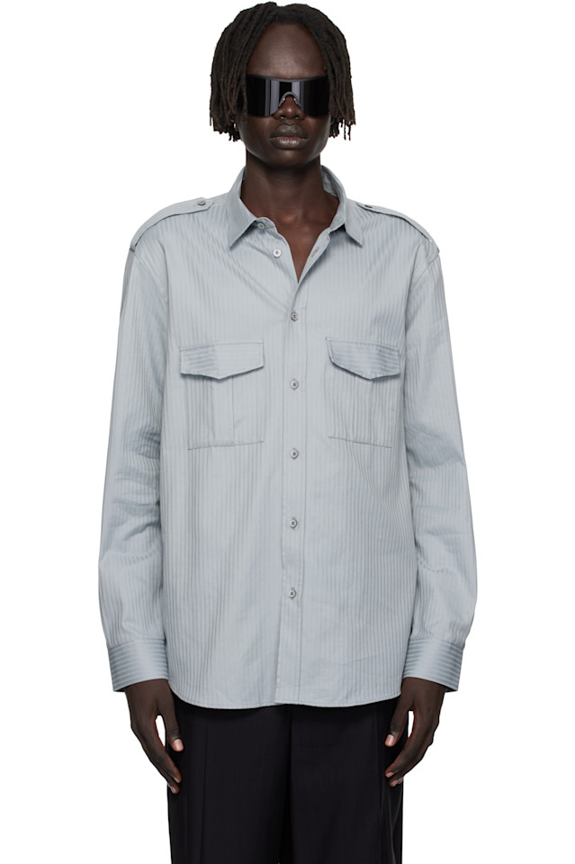 Acne Studios Серая рубашка с накладным карманом
Acne Studios Серая рубашка с накладным карманом